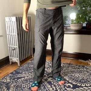 Eddie Bauer Hiking Pants 33/32 Grey Zip off